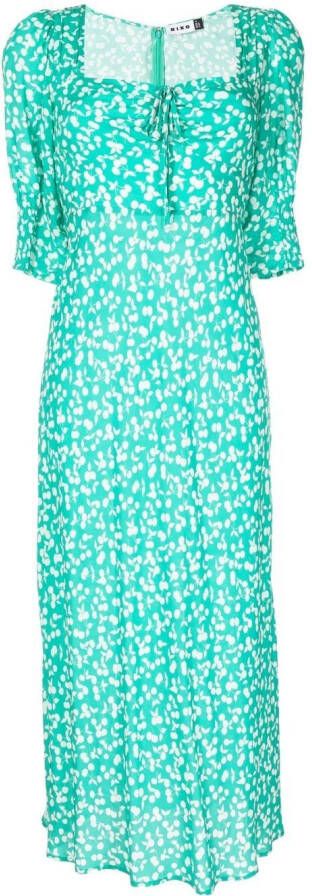 Rixo Mini-jurk met bloemenprint Groen