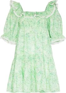 Rixo Mini-jurk met paisley-print Groen