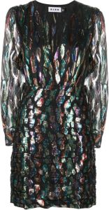 Rixo Metallic mini-jurk Zwart