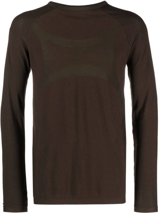 ROA T-shirt met lange mouwen Bruin