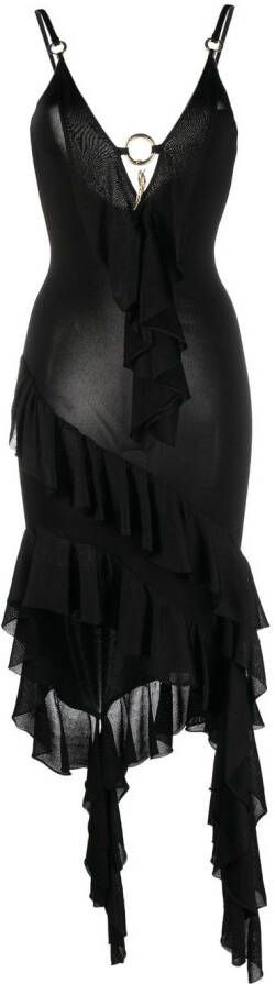 Roberto Cavalli Asymmetrische jurk Zwart