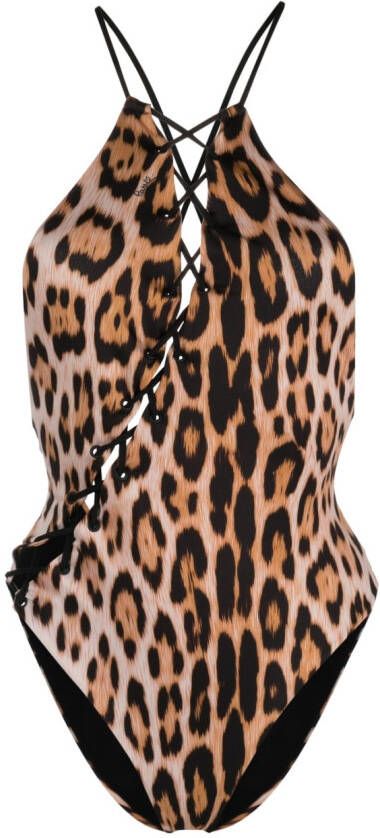Roberto Cavalli Badpak met print Oranje