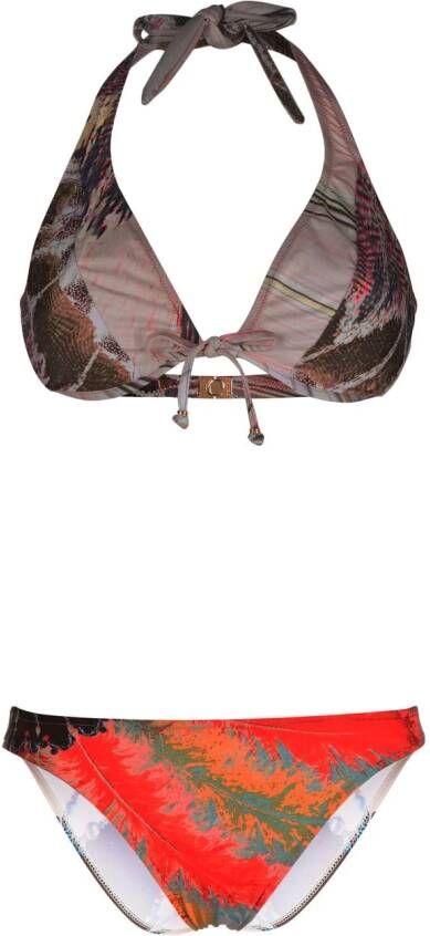 Roberto Cavalli Bikini met grafische print Veelkleurig