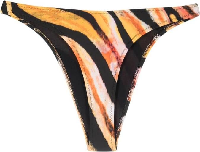Roberto Cavalli Bikinislip met tijgerprint Oranje