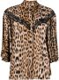 Roberto Cavalli Blouse met luipaardprint Beige - Thumbnail 1