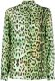 Roberto Cavalli Blouse met luipaardprint Groen - Thumbnail 1