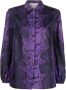 Roberto Cavalli Blouse met slangenprint Paars - Thumbnail 1