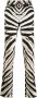 Roberto Cavalli Broek met zebraprint Zwart - Thumbnail 1