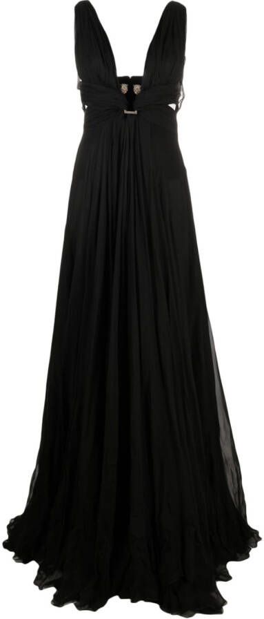 Roberto Cavalli Gedrapeerde jurk Zwart