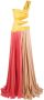 Roberto Cavalli Avondjurk met colourblocking Geel - Thumbnail 1