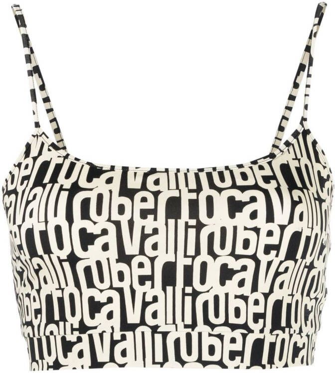 Roberto Cavalli Cropped top Zwart