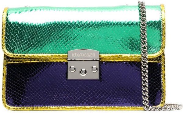 Roberto Cavalli Crossbodytas met colourblocking Paars