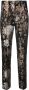 Roberto Cavalli Broek met geborduurde bloemen Bruin - Thumbnail 1