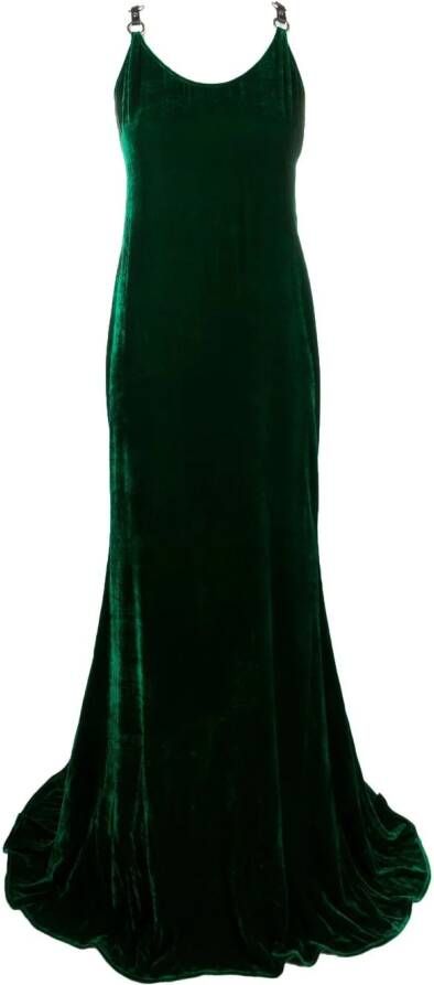 Roberto Cavalli Fluwelen jurk Groen