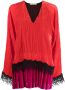 Roberto Cavalli Fluwelen jurk Rood - Thumbnail 1