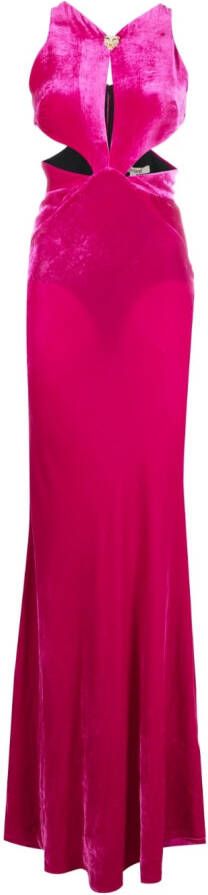 Roberto Cavalli Fluwelen jurk Roze