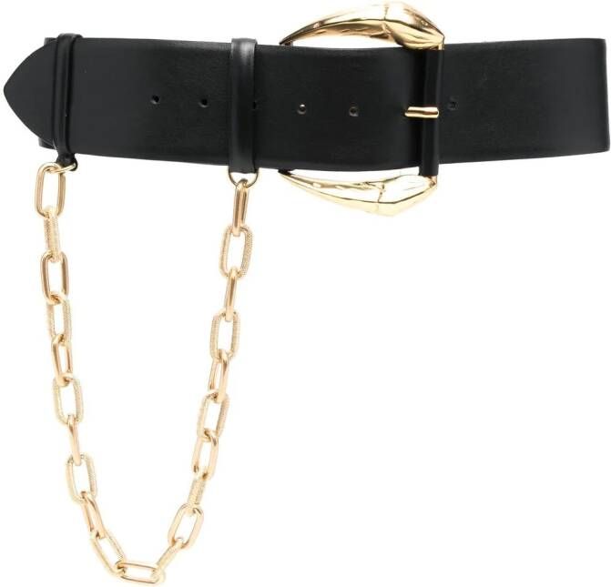 Roberto Cavalli Gespriem met schakelketting Zwart