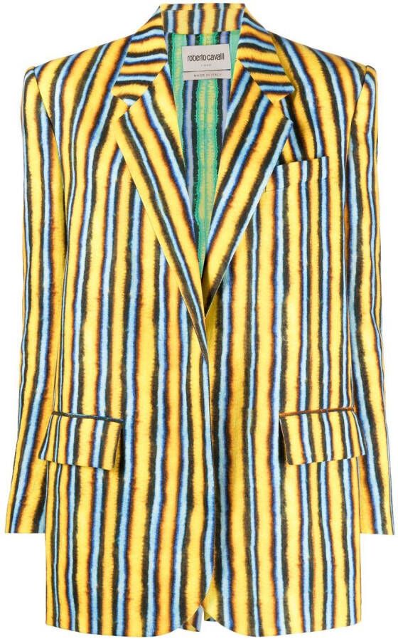 Roberto Cavalli Gestreepte blazer Geel