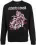Roberto Cavalli Sweater met grafische print Zwart - Thumbnail 1