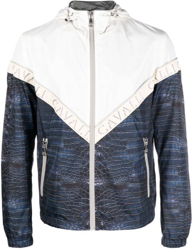 Roberto Cavalli Jack met dierenprint Blauw