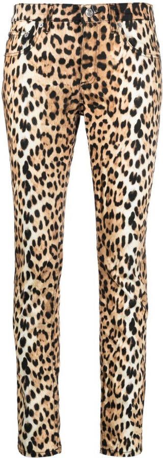 Roberto Cavalli Jeans met luipaardprint Beige
