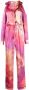 Roberto Cavalli Jjumpsuit met trekkoord Roze - Thumbnail 1