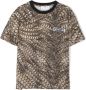 Roberto Cavalli Junior animal-print cotton T-shirt Bruin - Thumbnail 1