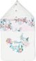 Roberto Cavalli Junior Babydeken met bloe print Wit - Thumbnail 1