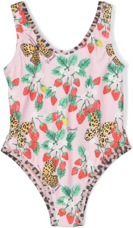 Roberto Cavalli Junior Badpak met print Roze