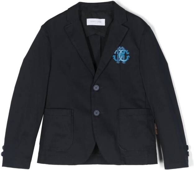 Roberto Cavalli Junior Blazer met enkele rij knopen Blauw