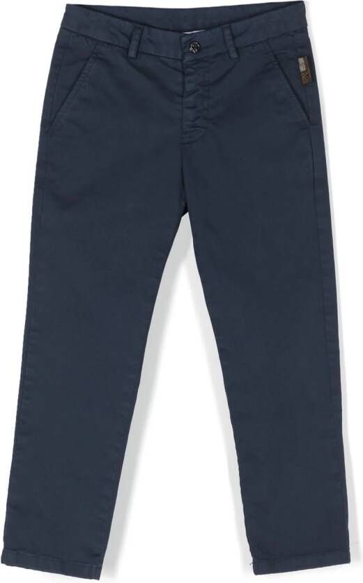 Roberto Cavalli Junior Broek met merkprint Blauw