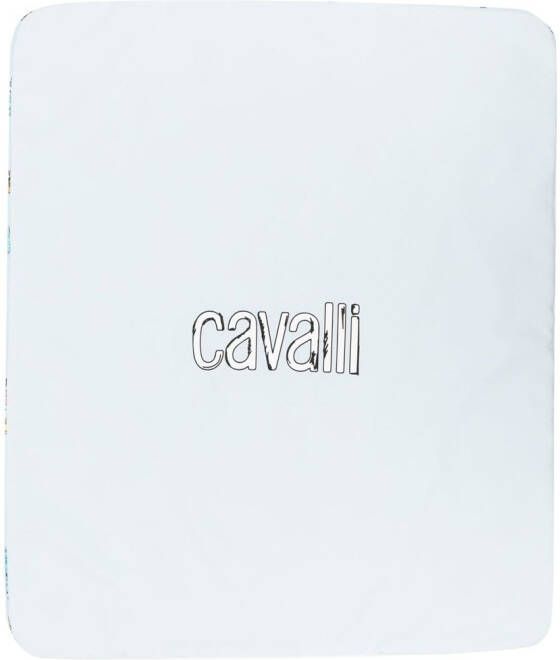 Roberto Cavalli Junior Deken met dinosaurusprint Blauw