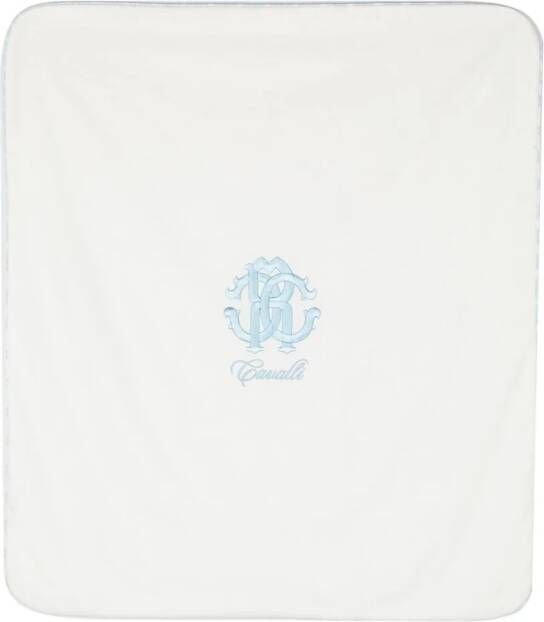 Roberto Cavalli Junior Deken met logoprint Wit