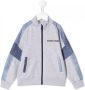 Roberto Cavalli Junior denim trainingsjack met patchwork Grijs - Thumbnail 1