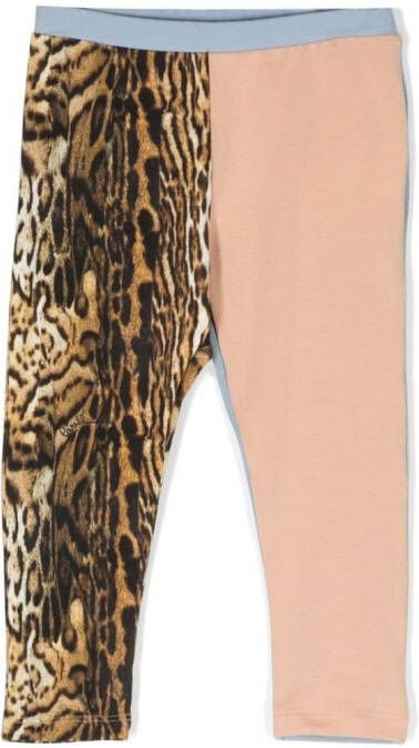 Roberto Cavalli Junior Legging met contrasterend vlak Blauw