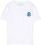 Roberto Cavalli Junior T-shirt met geborduurd logo Wit - Thumbnail 1