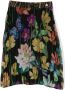 Roberto Cavalli Junior Plooirok met bloe print Zwart - Thumbnail 1