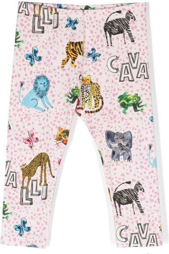 Roberto Cavalli Junior Legging met print Roze