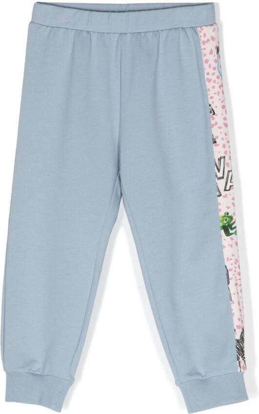 Roberto Cavalli Junior Trainingsbroek met print Blauw
