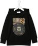 Roberto Cavalli Junior Hoodie met dierenprint Zwart - Thumbnail 1