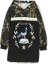 Roberto Cavalli Junior Hoodie met grafische print Zwart - Thumbnail 1