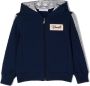 Roberto Cavalli Junior Hoodie met logopatch Blauw - Thumbnail 1