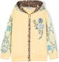 Roberto Cavalli Junior Hoodie met rits Geel - Thumbnail 1