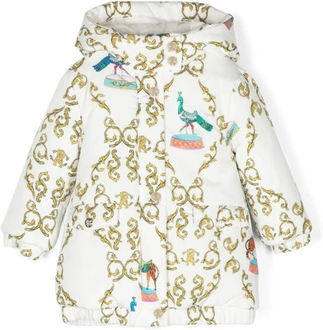 Roberto Cavalli Junior Jas met abstracte print Wit