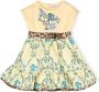 Roberto Cavalli Junior Jurk met barokprint Geel - Thumbnail 1