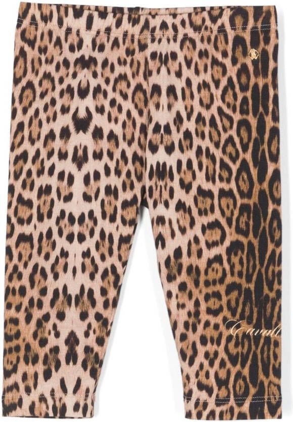 Roberto Cavalli Junior Legging met luipaardprint Bruin