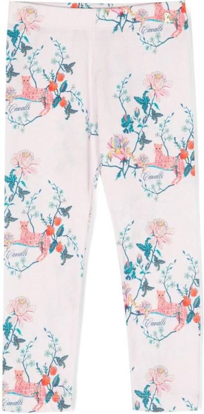 Roberto Cavalli Junior Legging met luipaardprint Roze