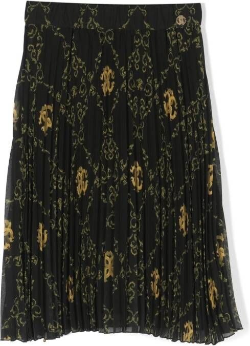 Roberto Cavalli Junior Midi-rok met print Zwart