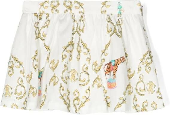 Roberto Cavalli Junior Rok met print Wit