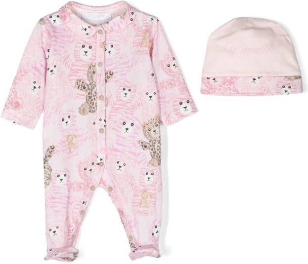 Roberto Cavalli Junior "Romper muts en slabbetje" Roze